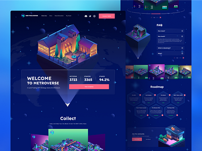 NFT Landing Page - Redesign Concept. bitcoin clean crypto cryptocurrency dark design game home page landing landing page marketplace metaverse nft nft game nft landing page ui ux web webdesign website
