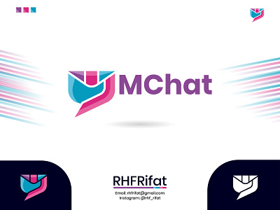 MChat Modern Logo Design