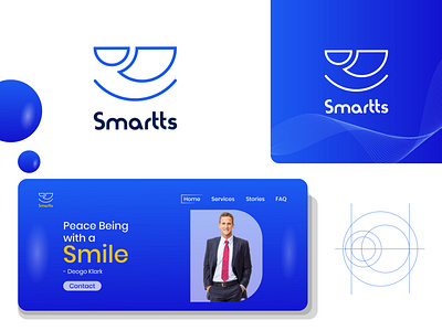 Smartts Modern Logo Design branding and identiy tech technology logo