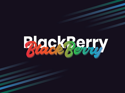 Black Berry 3D Lettering Design