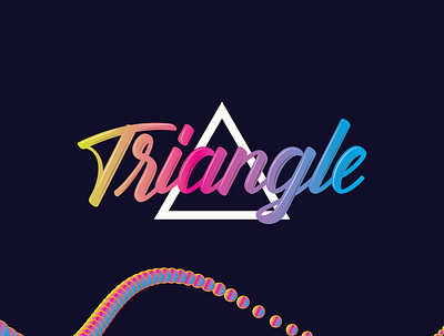 Triangle Lettering Design lettering logotype modern lettering textual logo typographic logo typography