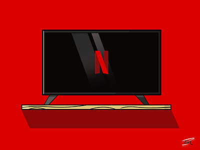 Netflix adobe art branding graphic design graphicdesign icon illustrator logo minimal netflix netflix and chill tv ui xd