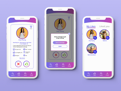 UI Design for a roommate app ui uidesign user profile ux uxui