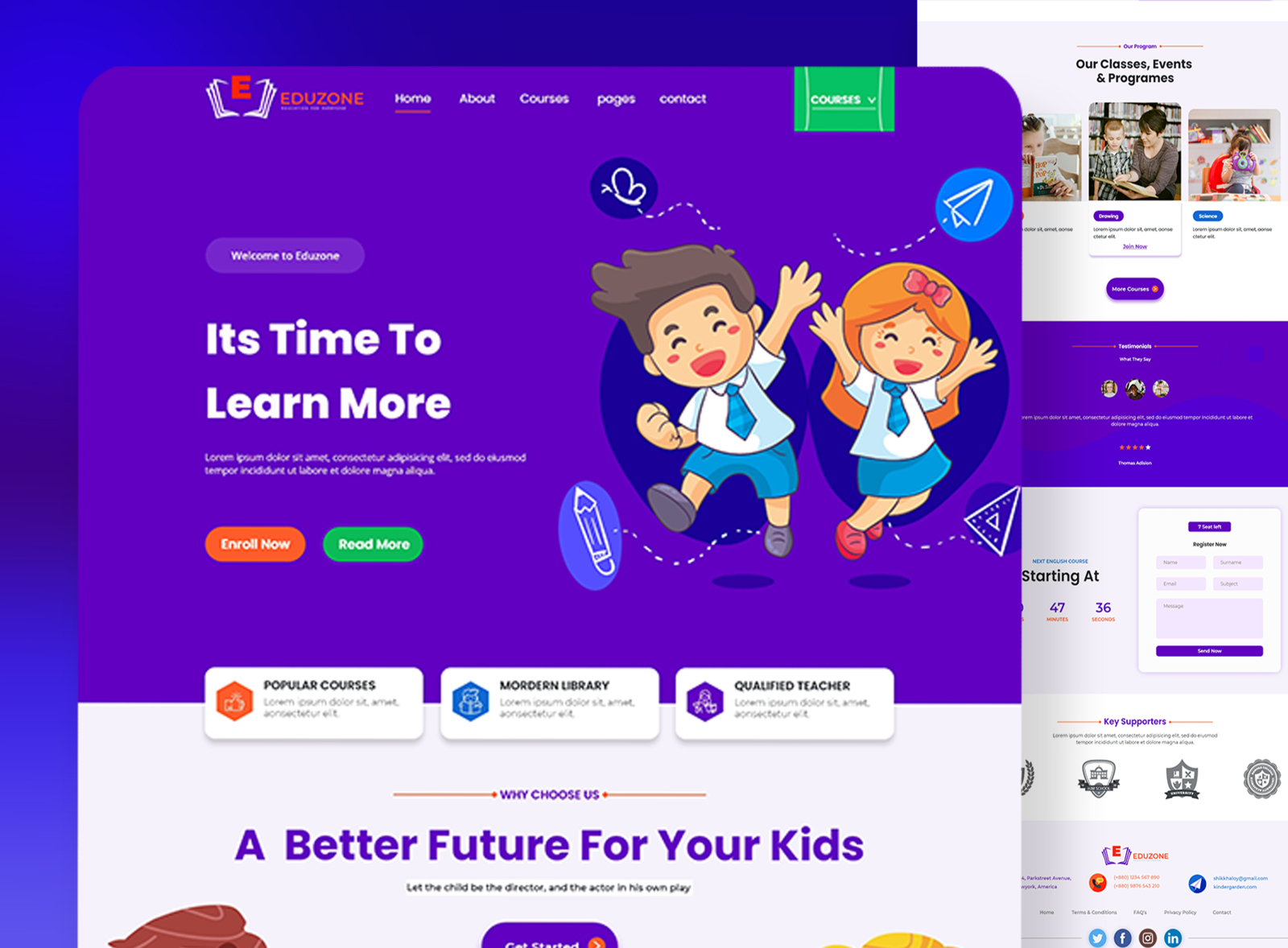 Kids School - Online Learning template by MD Rakib Shekh for Future ...