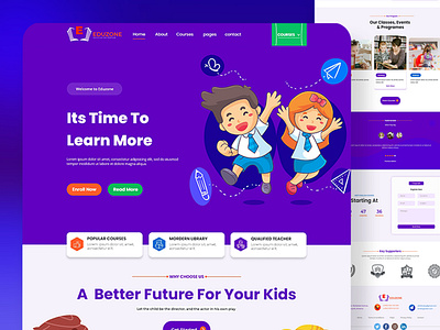 Kids School - Online Learning template