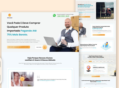 Logistic Academy landing page graphic design homepage import export landing page learning landing page learning page logistic landing page ui ux