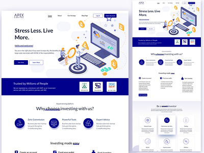 Investment Company's Landing Page design