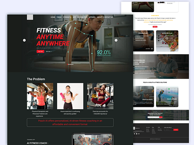 GYM LANDING PAGE fitness website gym landing page landing page landing page redesign ui ui design ux ux research web ui design website design website redesign