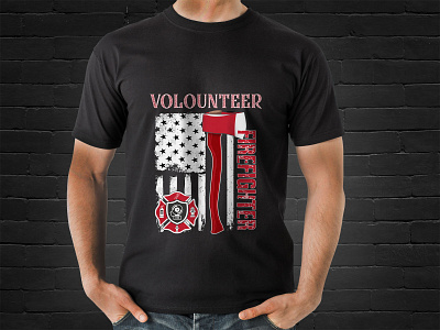 Volunteer firefighter tshirt design  4