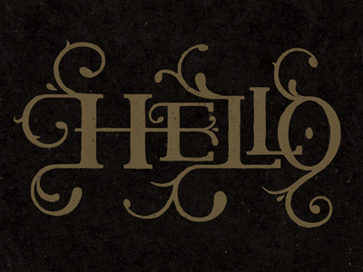 Hello Dribbble debut hand drawn hello lettering texture type typography
