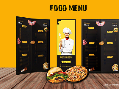 Food menu/ Bifold menu/ Menu board bifold design canva template food menu graphic designer illustrator menu card menu design menu designer photoshop template design