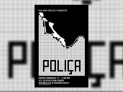 Polica Poster gigposter poster screen printing