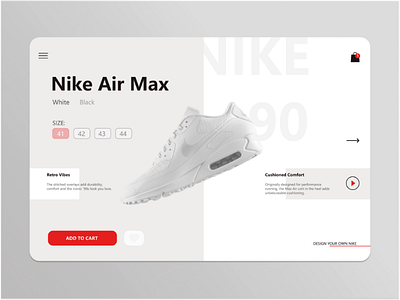 Nike Air Max design nike ui ux webdesign website white
