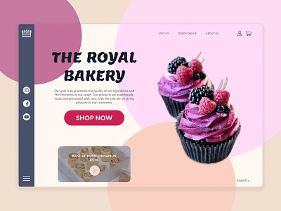 The Royal Bakery bakery branding cake design logo ui ux webdesign website