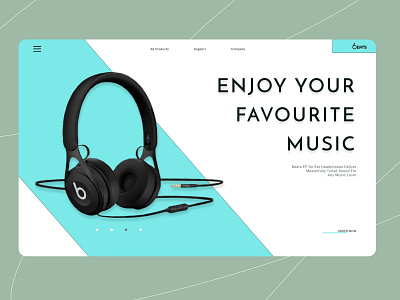 Beats Headphones beats design headphones logo ui ux webdesign website