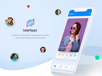 WeMeet A Social Platform App app app design design graphic design illustration logo mobile app design product design social platform app design ui ux