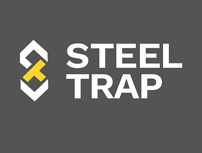 Steel Trap branding design flat font icon logo minimal vector