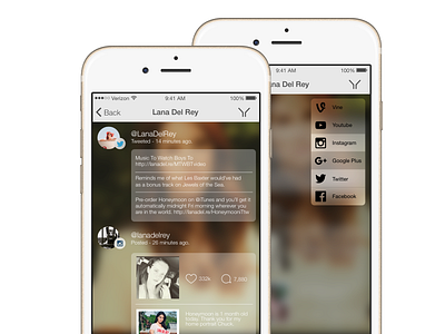 Social Feed app apple design ios iphone minimal mobile redesign simple ui ux