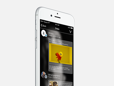 Social Feed Dark app apple dark feed ios iphone minimal mobile redesign social ui ux