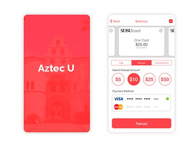 Aztec U app ios iphone mobile sdsu sketch ui