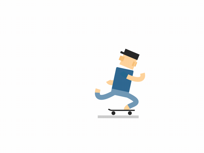 Skateboarding character animation deekay skateboard