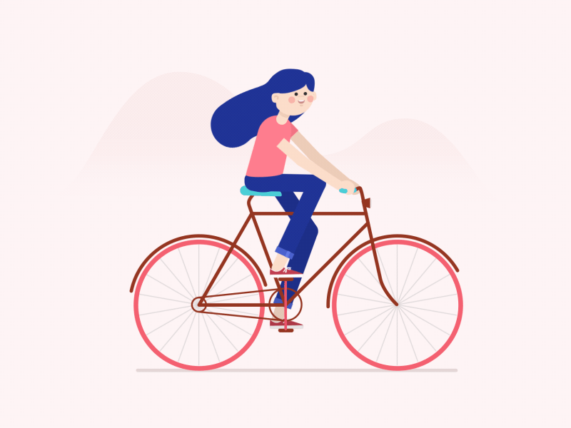 girl biking