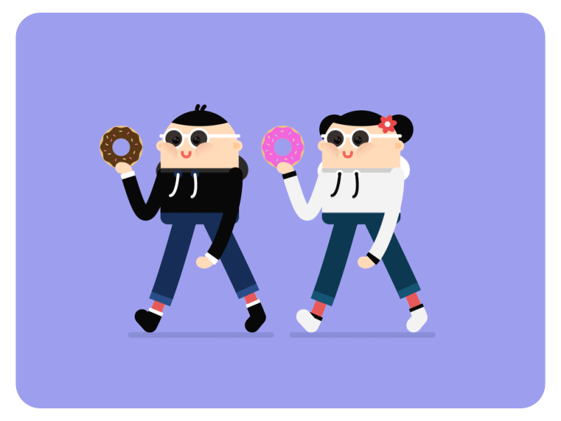 Donut Walk by DeeKay on Dribbble