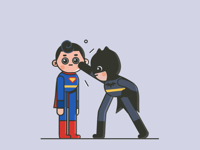 Batman & Superman 2 aftereffects batman batman v superman character character animation dc dccomics deekay fight superhero superman