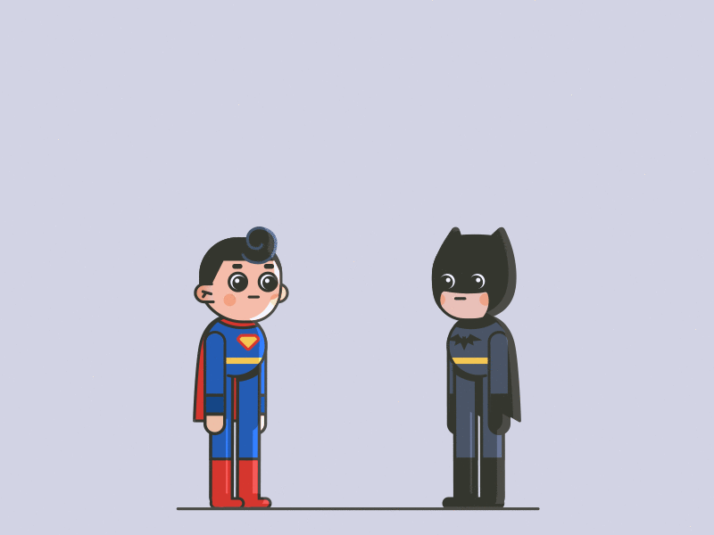 Batman & Superman 4 aftereffects batman batman v superman character character animation deekay superhero superheroes superman