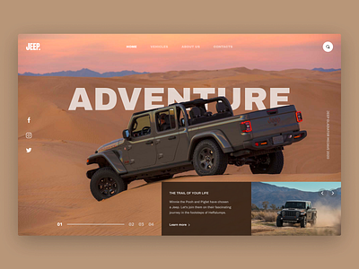 Jeep gladiator mojave 2020 adventure branding design icon jeep logo typography ui ux web web design