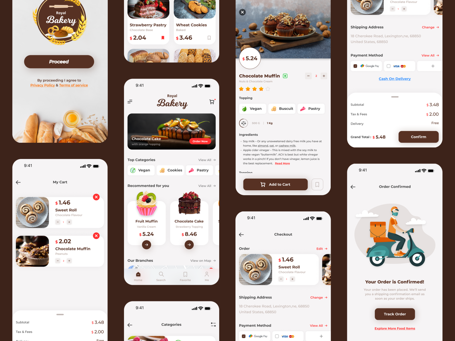 Mobile App for Bakery Shop by Geetika Narula on Dribbble