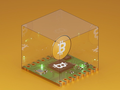 Crypto Circuit - #BTC 3d 3d art art bitcoin bitcoin art blender blender 3d btc collectibles crypto crypto art cycles render design graphic design