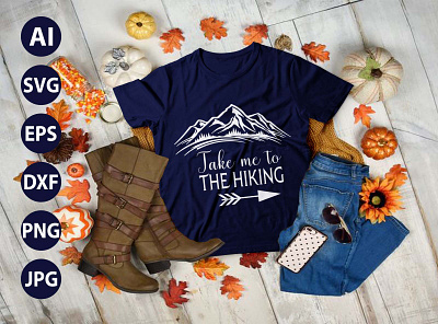 Hiking Mountains Campfire Tent AWESOME TYPOGRAPHY T-SHIRT DESIGN