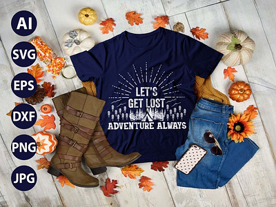 Adventure always Hiking Mountains Campfire Tent AWESOME TYPOGRAP