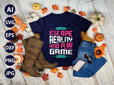 Gaming Tent AWESOME TYPOGRAPHY T-SHIRT DESIGN