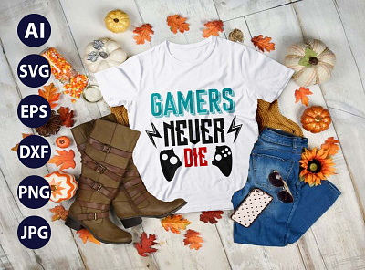 Gaming Tent AWESOME TYPOGRAPHY T-SHIRT DESIGN