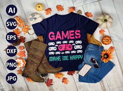 Gaming Tent AWESOME TYPOGRAPHY T-SHIRT DESIGN