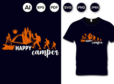AWESOME Mountain Adventure HIKING TYPOGRAPHY T-SHIRT DESIGN