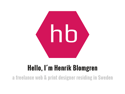 Homepage redesign done complete redesign henrikblomgren.net personal