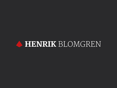 Henrik Blomgren 2017 Logotype? logotype typography