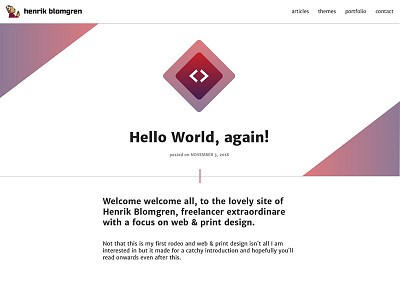 Trying some space fillers for possible redesign of website gradient webdesign
