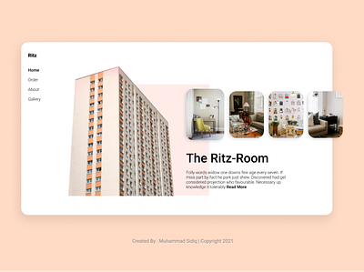 The Ritz-Room UI Design design hotel hotel booking hotels minimal room design rooms ui ux web web design webdesign website website design