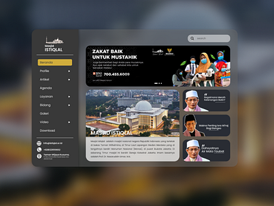 [REDESIGN] ~ Mosque Istiqlal branding design indonesia designer mosque redesign ui ux web web design webdesign website website design