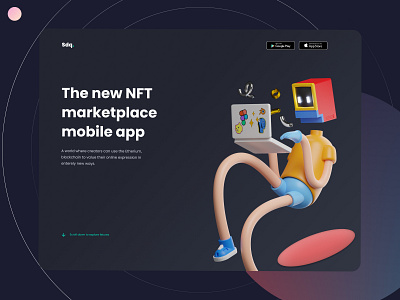 Landing Page NFT #2 design illustration landing page logo nft ui ux web web design webdesign website website design