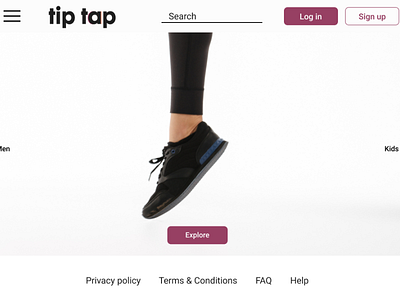 Tip Tap shoes app design ecommerce figma graphic minimalism modern new photoshop simple ui ui design uiux ux uxdesign vector web website