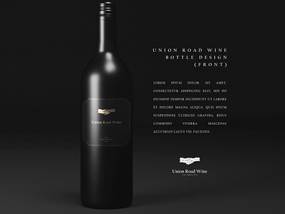 Union Road Wine Bottle Label Design (front)