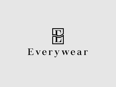 Everywear Logo Design branding business logo design e e logo e monogram fashion logo graphic design logo logo design minimal logo minimalistic logo vector