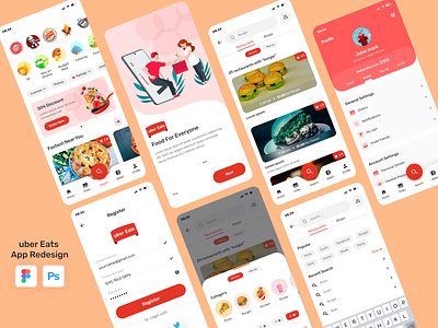 Uber Eats App Redesign delivery delivery app delivery service fast food food and drink food app food delivery application food delivery service food order food ordering app grocery store app mobile mobile app mobile food app product design app redesign restaurant restaurant app uber eats uiux