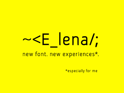 Creating new font... E_lena