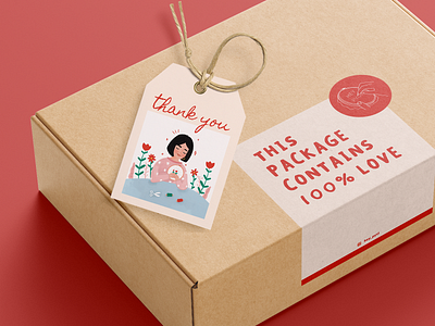 Packaging for hey_pyci branding design flat illustration illustrator instagram minimal sticker design stickers visual identity